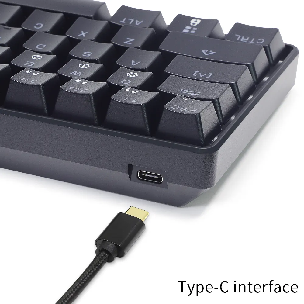 SKYLOONG GK61 Mechanical Keyboard 61 Keys Hot Swappable Gateron Optical Switch RGB Type-C Wired Programmable 60% Layout Gaming Keyboard
