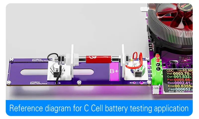 ATORCH 20A 4-wrie Battery Test Stand 18650 Internal Resistance Capacity Tester Fixture Seat Current Voltage Meter Detection BOX ATORCH 20A 4-wrie Battery Test Stand 18650 Internal Resistance Capacity Tester Fixture Seat Current Voltage Meter Detection BOX