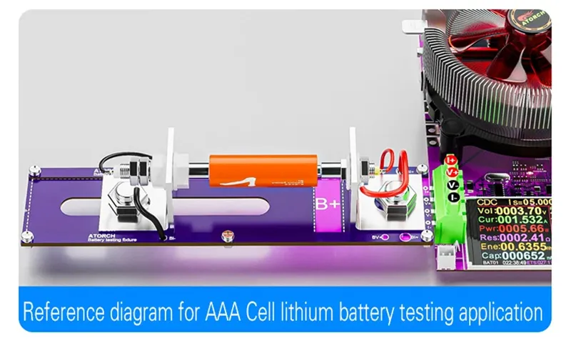 ATORCH 20A 4-wrie Battery Test Stand 18650 Internal Resistance Capacity Tester Fixture Seat Current Voltage Meter Detection BOX ATORCH 20A 4-wrie Battery Test Stand 18650 Internal Resistance Capacity Tester Fixture Seat Current Voltage Meter Detection BOX