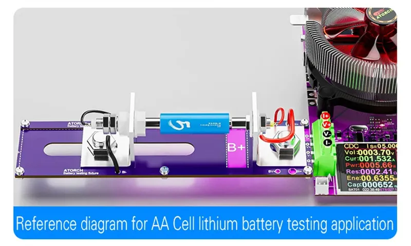ATORCH 20A 4-wrie Battery Test Stand 18650 Internal Resistance Capacity Tester Fixture Seat Current Voltage Meter Detection BOX ATORCH 20A 4-wrie Battery Test Stand 18650 Internal Resistance Capacity Tester Fixture Seat Current Voltage Meter Detection BOX