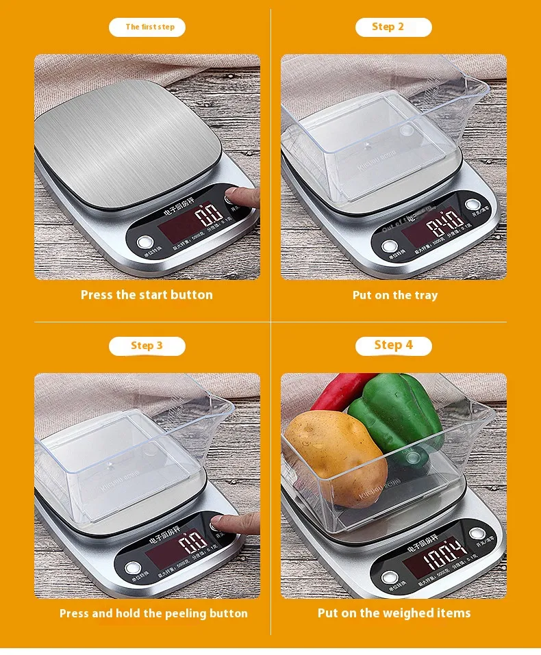 Household Kitchen Scale Baking Precision Food Scale Gram Weight 0.1g Small Table Scale Tea Scale High Precision Electronic Scale