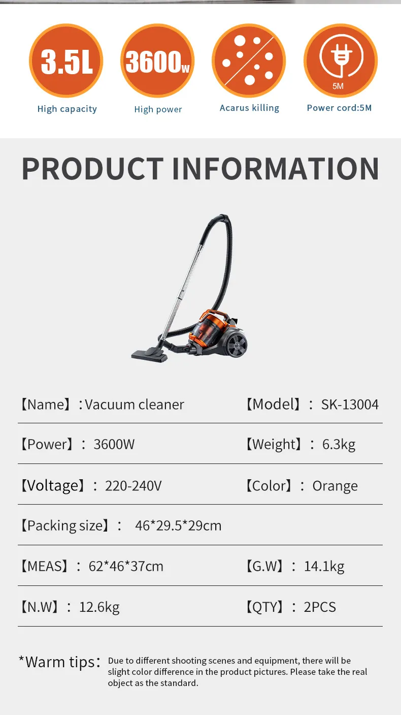 SOKANY 3600W Corded Vacuum Cleaner Household Multifunctional Handheld Large Suction Mite Removal And Dust Removal SOKANY 3600W Corded Vacuum Cleaner Household Multifunctional Handheld Large Suction Mite Removal And Dust Removal