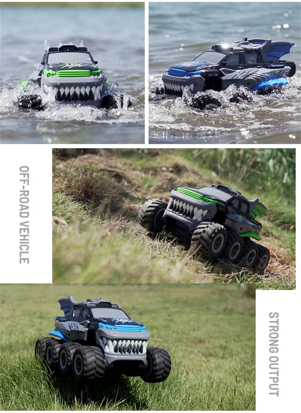 JJRC Q201 2.4G 8WD オフロード フォワード 水陸両用 RCカー RTR 車両おもちゃ