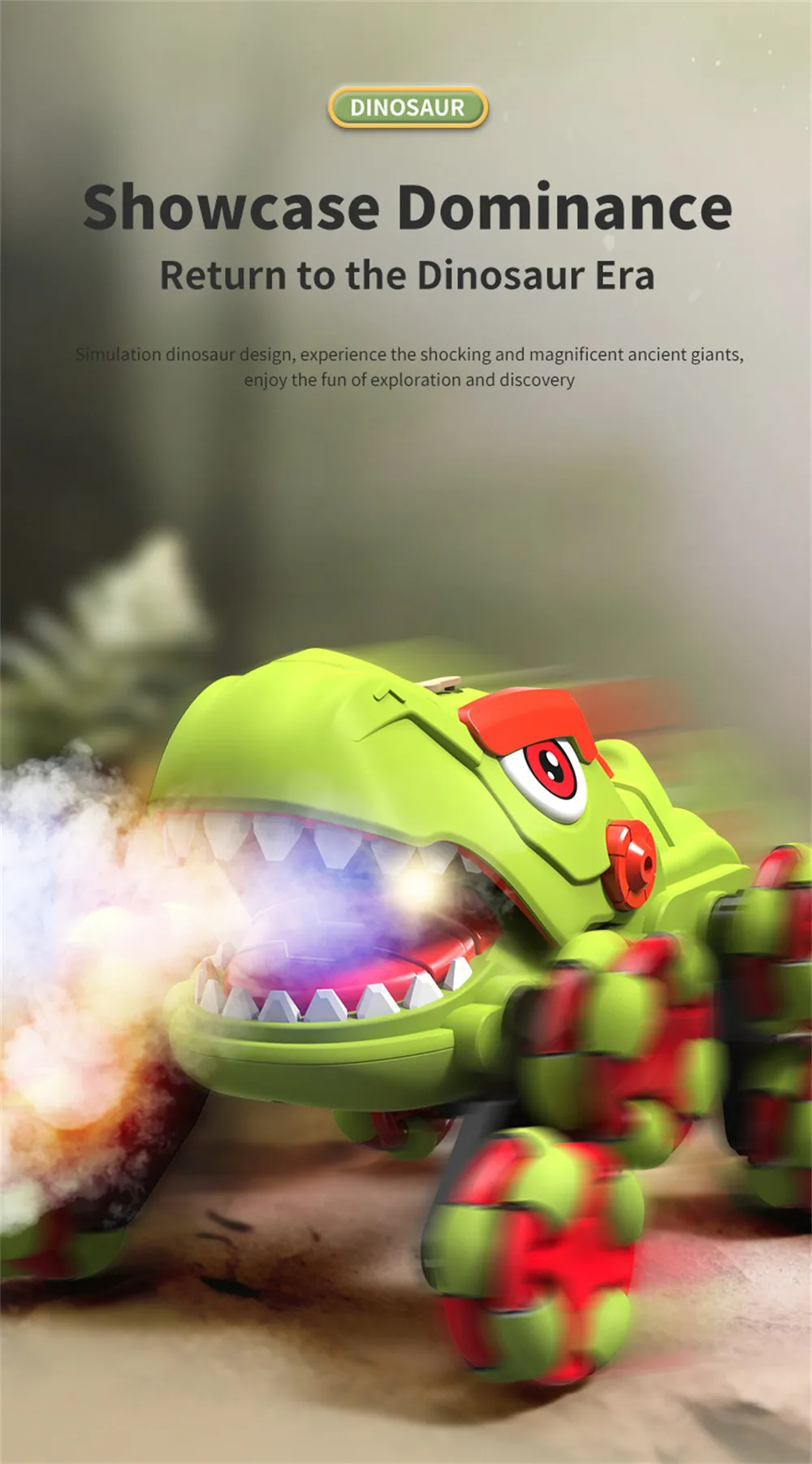 JJRC Q198 2.4G 11CH Dinosaur Spray Stunt RC Car Simulation Sound RTR Vehicle Models Toys for Chidren Gift JJRC Q198 2.4G 11CH Dinosaur Spray Stunt RC Car Simulation Sound RTR Vehicle Models Toys for Chidren Gift