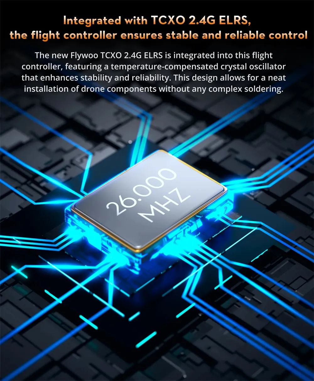 16mm*16mm Flywoo GOKU Quad GN405 Nano HD V3 F4 Flight Controller with TXCO ELRS 2.4g RX & 35A 2-4S ESC Stack for Quadcopter FPV Racing Drone