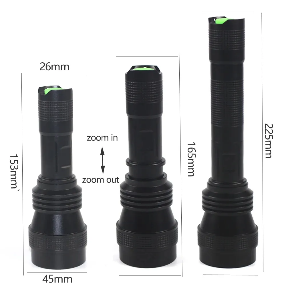 Bikight C14 850nm/940nm Night Vision Zoomable Tactical Flashlight 5W Infrared Radiation IR Illuminator LED Torch Shooting Light Hunting Flashlight
