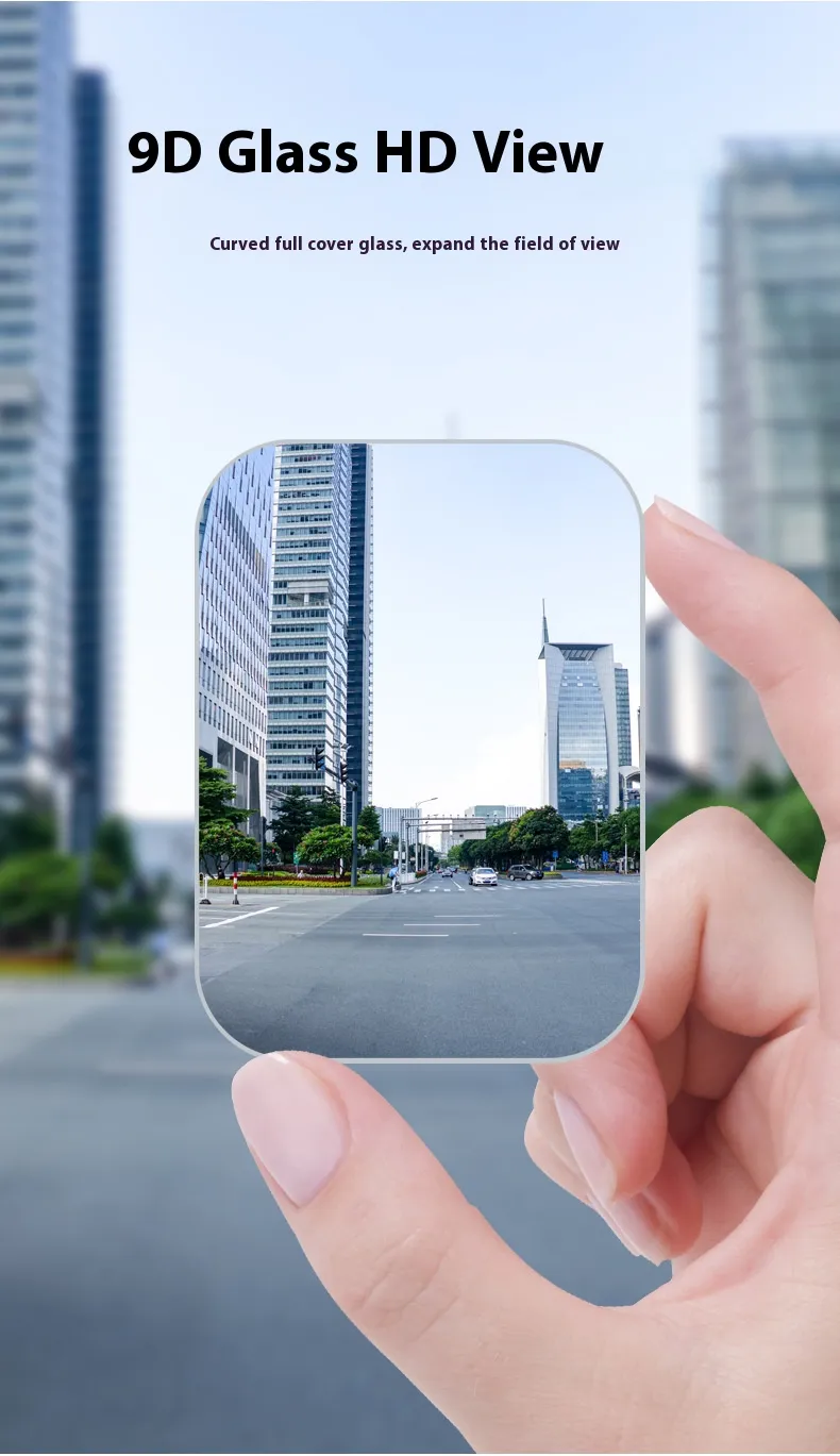 Car Rearview Mirror 360° Car Blind Spot Mirror Glass Car Small Round Mirror Ultra-Clear Wide-View Reversing Auxiliary Mirror