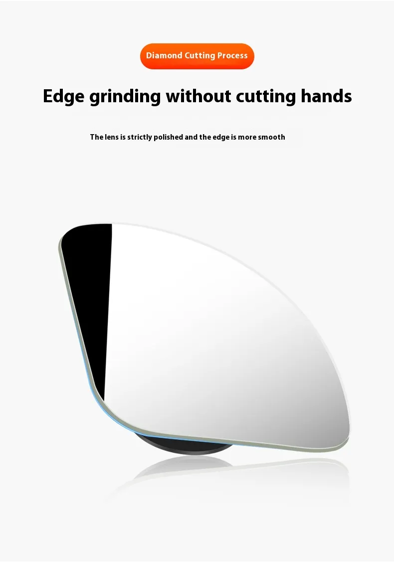 Car Rearview Mirror 360° Car Blind Spot Mirror Glass Car Small Round Mirror Ultra-Clear Wide-View Reversing Auxiliary Mirror
