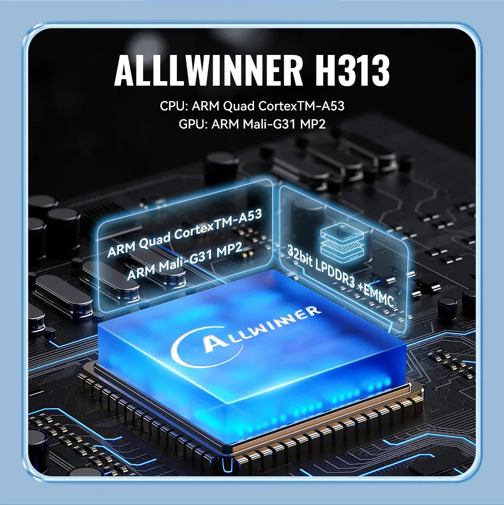 U16 2G+16G Android TV Box Allwinner H313 Support 2.4G&5G WiFi UHD 4K Streaming Set Top Box with bluetooth Voice Remote Control