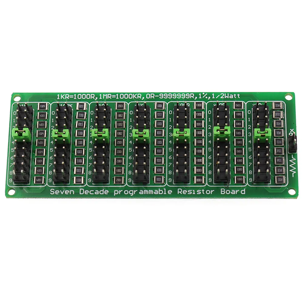 3Pcs 1R-9999999R Programmable Resistance Board Module 1/2W 1% Accuracy 1R Seven Decade Resistor Board