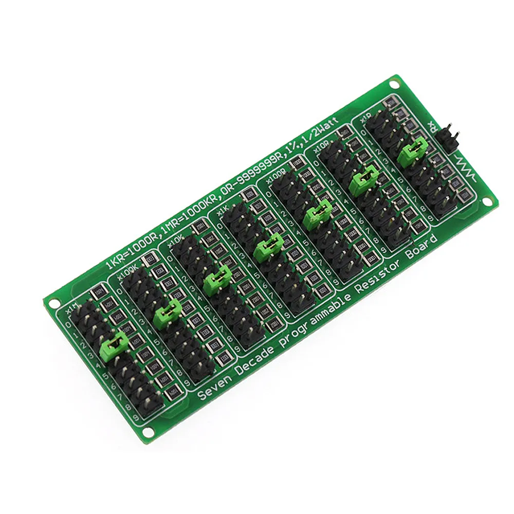 5Pcs 1R-9999999R Programmable Resistance Board Module 1/2W 1% Accuracy 1R Seven Decade Resistor Board