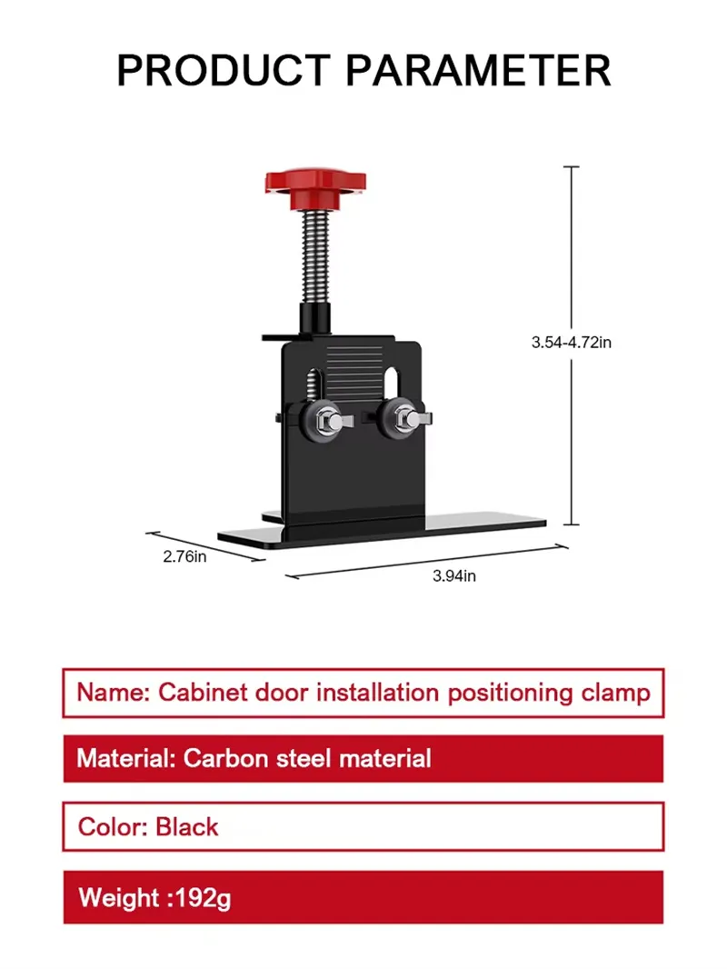 Cabinet Door Mounting Jig Cabinets Frame Clamp Household Hidden Door Install Positioning Clip Mounting Support Woodworking Tools