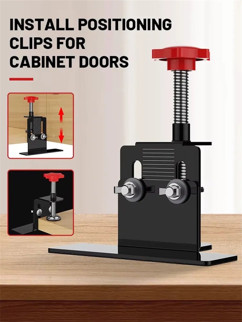 Cabinet Door Mounting Jig Cabinets Frame Clamp Household Hidden Door Install Positioning Clip Mounting Support Woodworking Tools
