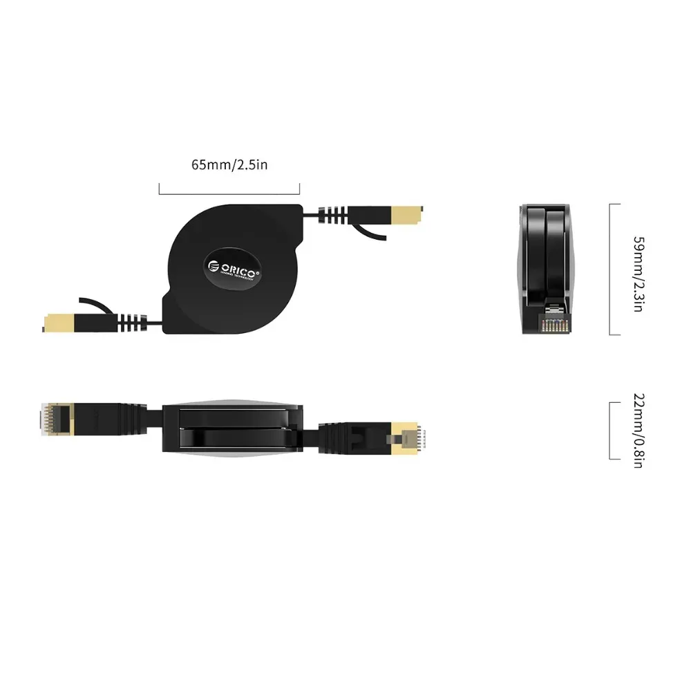 ORICO PUG-LGC6 2M Retractable Ethernet Cable Portable LAN Internet Network Cable 1000Mbps CAT-6 Network Cables for Laptop Router ORICO PUG-LGC6 2M Retractable Ethernet Cable Portable LAN Internet Network Cable 1000Mbps CAT-6 Network Cables for Laptop Router