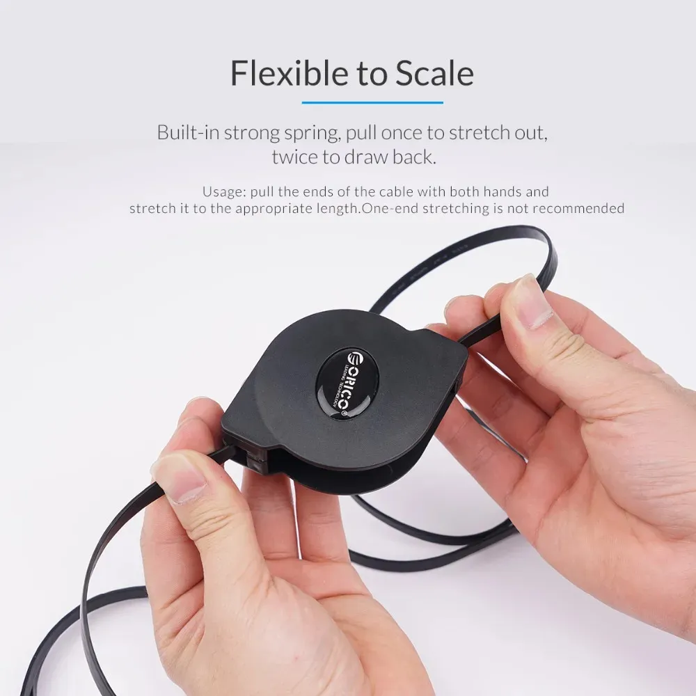 ORICO PUG-LGC6 2M Retractable Ethernet Cable Portable LAN Internet Network Cable 1000Mbps CAT-6 Network Cables for Laptop Router ORICO PUG-LGC6 2M Retractable Ethernet Cable Portable LAN Internet Network Cable 1000Mbps CAT-6 Network Cables for Laptop Router