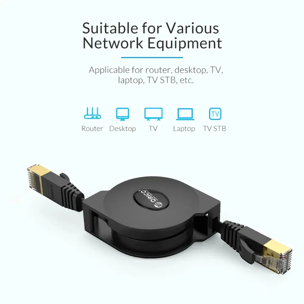 ORICO PUG-LGC6 2M Retractable Ethernet Cable Portable LAN Internet Network Cable 1000Mbps CAT-6 Network Cables for Laptop Router ORICO PUG-LGC6 2M Retractable Ethernet Cable Portable LAN Internet Network Cable 1000Mbps CAT-6 Network Cables for Laptop Router