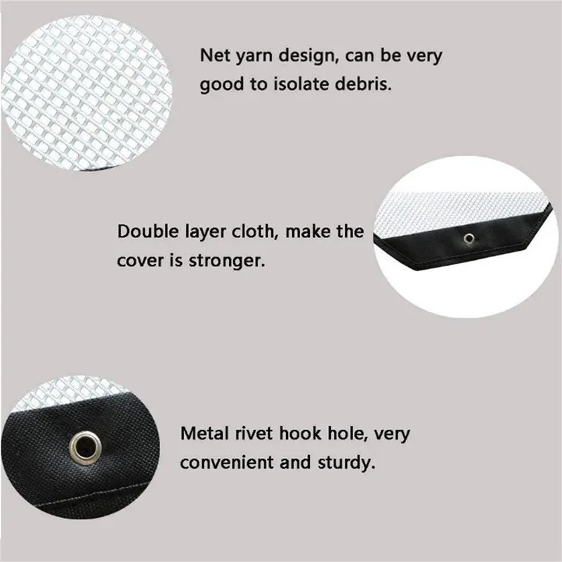 91x91cm PVC Mesh Outdoor Air Conditioner Cover Dustproof Sunscreen Protection Cover Air Conditioner Body Protection Cover