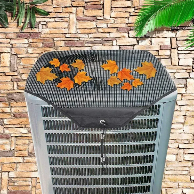 91x91cm PVC Mesh Outdoor Air Conditioner Cover Dustproof Sunscreen Protection Cover Air Conditioner Body Protection Cover