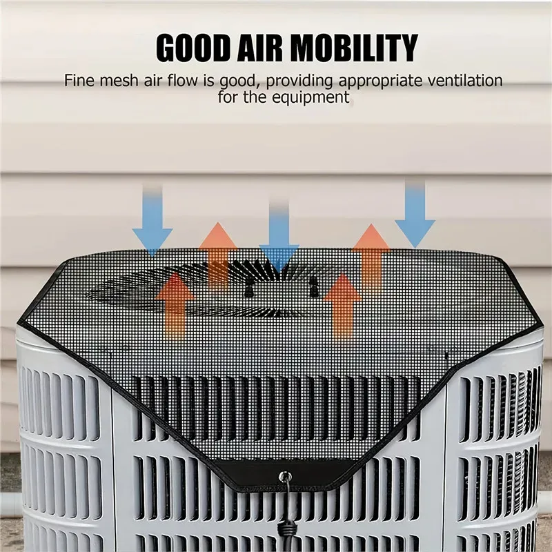 91x91cm PVC Mesh Outdoor Air Conditioner Cover Dustproof Sunscreen Protection Cover Air Conditioner Body Protection Cover