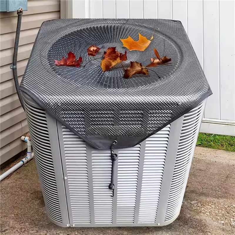 91x91cm PVC Mesh Outdoor Air Conditioner Cover Dustproof Sunscreen Protection Cover Air Conditioner Body Protection Cover