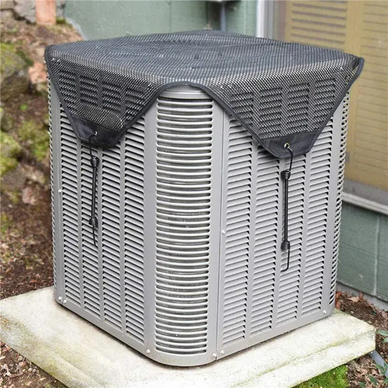 91x91cm PVC Mesh Outdoor Air Conditioner Cover Dustproof Sunscreen Protection Cover Air Conditioner Body Protection Cover