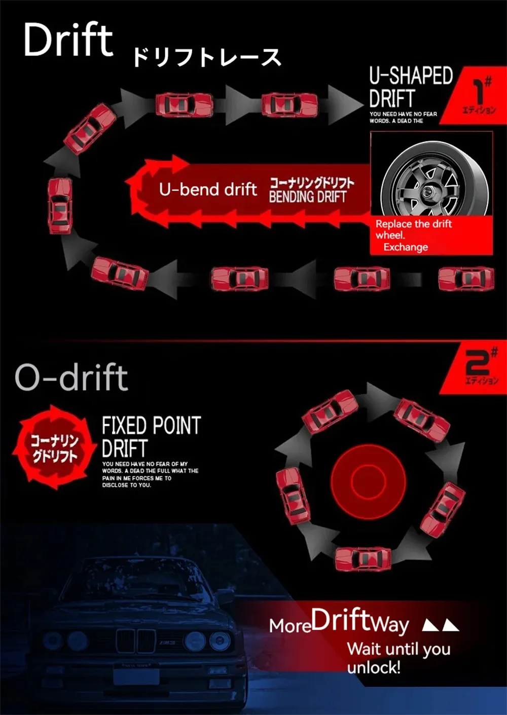 KAMTOM KM777A RTR 1/16 2.4G 4WD Drift RC Car Mini Race LED Light Retro E30 Sports High Speed Racing On-Road Electric Remote Radio Control Vehicles Model RTR Child Toys Boys Kids Gifts