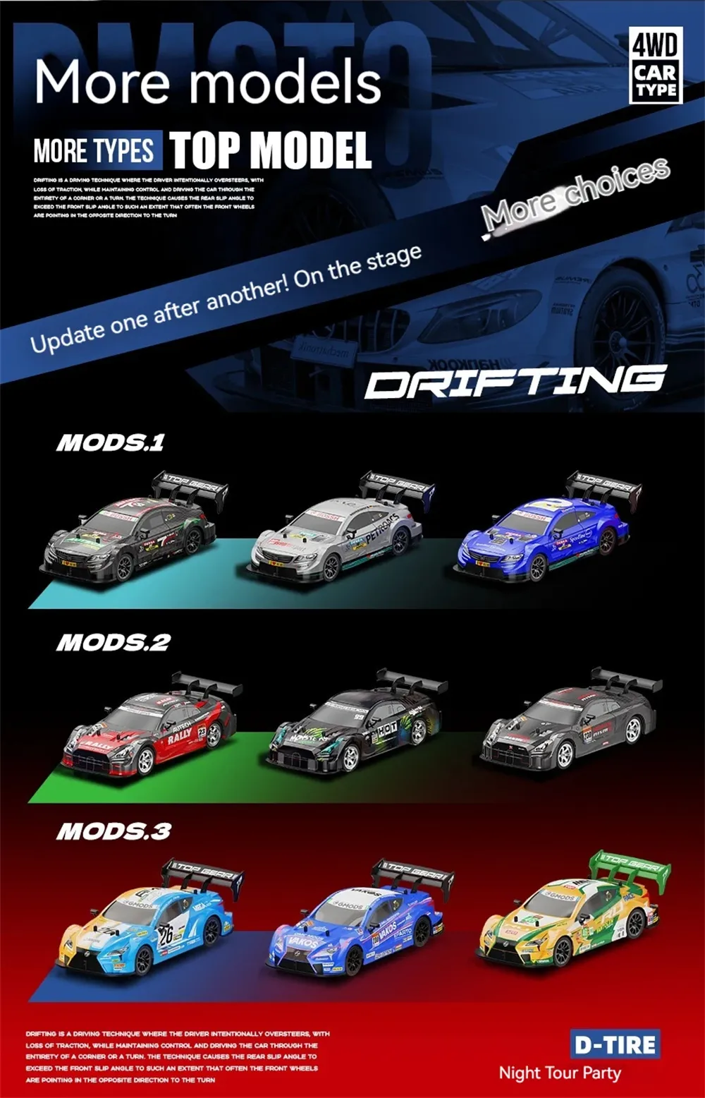 KAMTOM KM777A RTR 1/16 2.4G 4WD Drift RC Car Mini Race LED Light Retro E30 Sports High Speed Racing On-Road Electric Remote Radio Control Vehicles Model RTR Child Toys Boys Kids Gifts