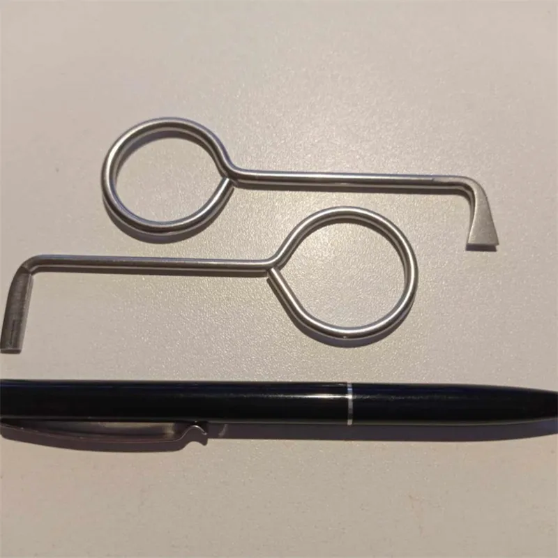 Universal Polished Metal Door Lock Picks Set 2pcs Touch Remote Control High-Quality Locksmith Tools Lock Picking Set