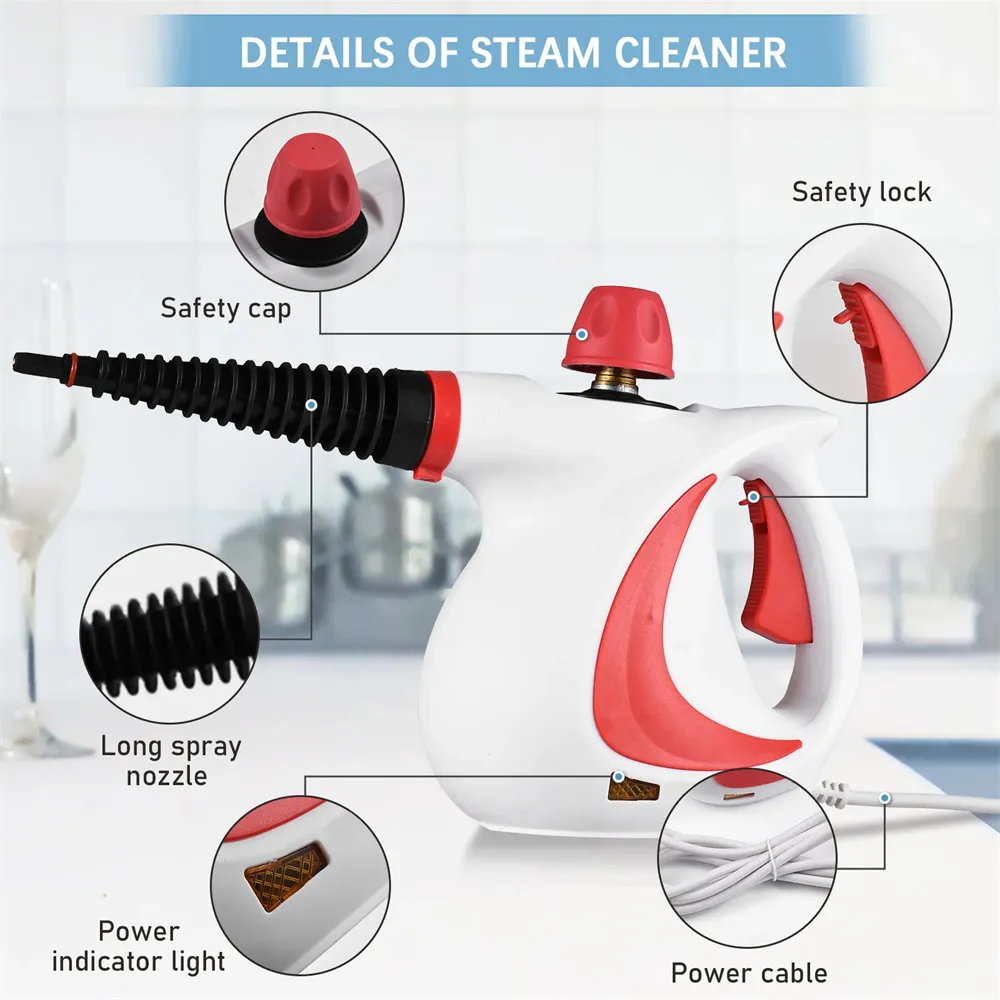 Steam Cleaner 1050W High Temperature Pressurized For Kitchen Sofa Bathroom Car Disinfection Cleaning Machine