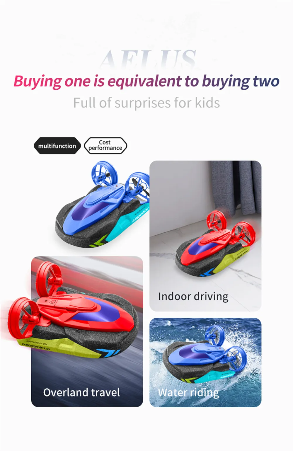 4DRC S10 2.4G wasserdichte coole Beleuchtung Racing Drift Amphibious 2 in1 RC Auto Boot RTR Fahrzeugmodelle