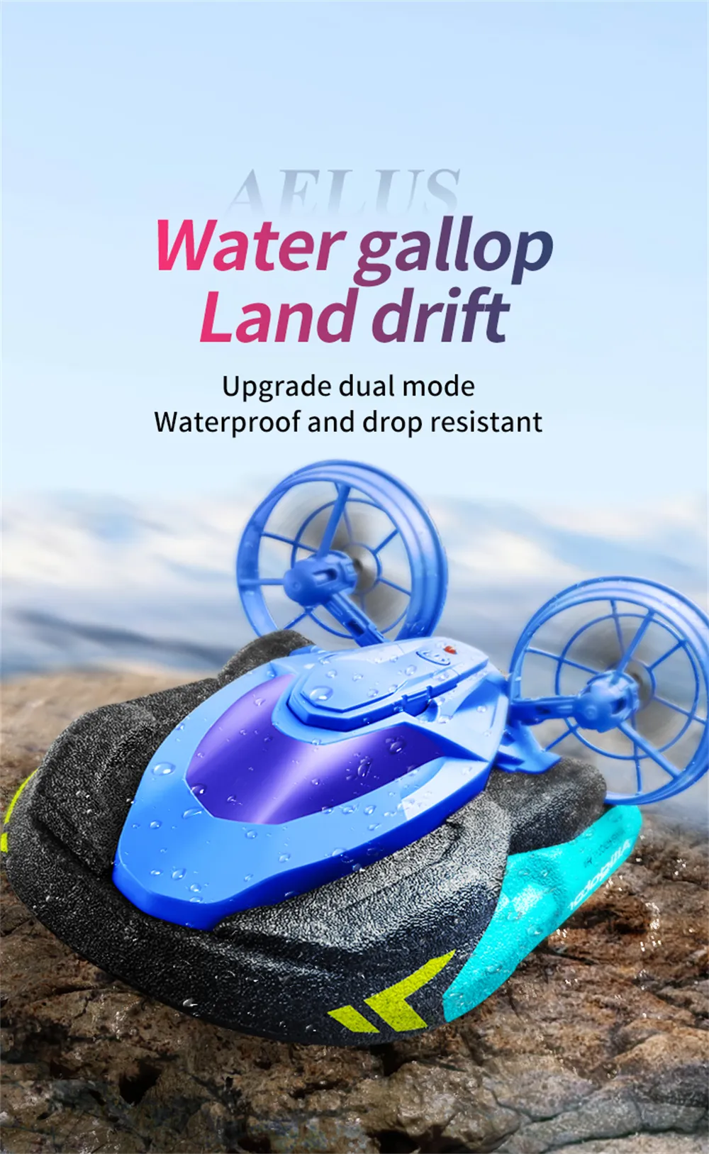 4DRC S10 2.4G wasserdichte coole Beleuchtung Racing Drift Amphibious 2 in1 RC Auto Boot RTR Fahrzeugmodelle