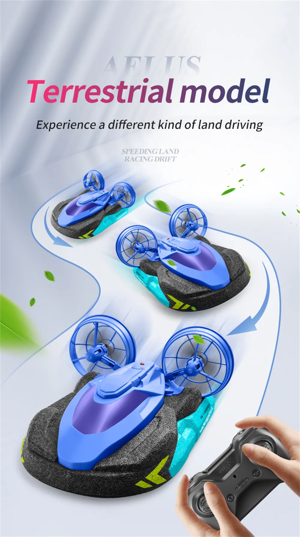 4DRC S10 2.4G wasserdichte coole Beleuchtung Racing Drift Amphibious 2 in1 RC Auto Boot RTR Fahrzeugmodelle