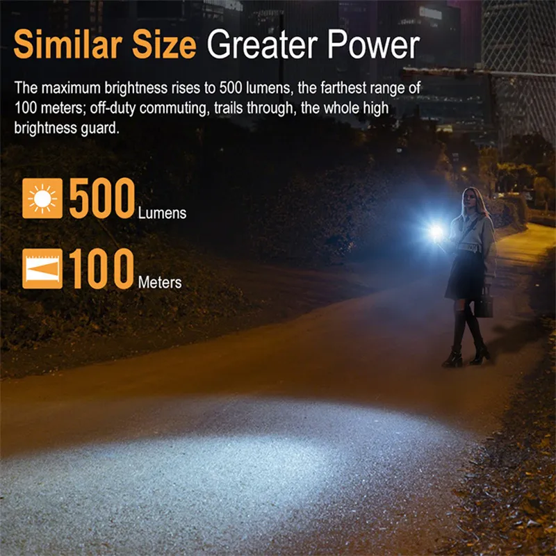 SEEKNITE RJ13 500LM Mini Powerful LED Keychain Flahslight With 14500 Battery Portable Penlight Pocket Lamp Strong Light Handy Lanterna for Camping Outdoor Activities