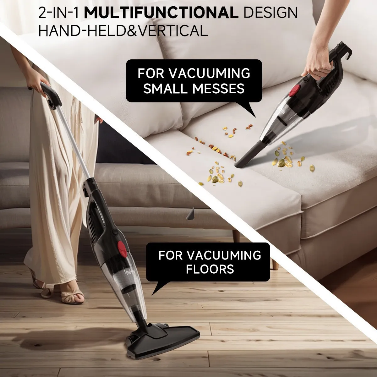 ENCHEN 2-in-1 Multifunctional Handheld 14Kpa Vacuum Cleaner for Home Cleaning 650W Powerful Vacuum Cleaner