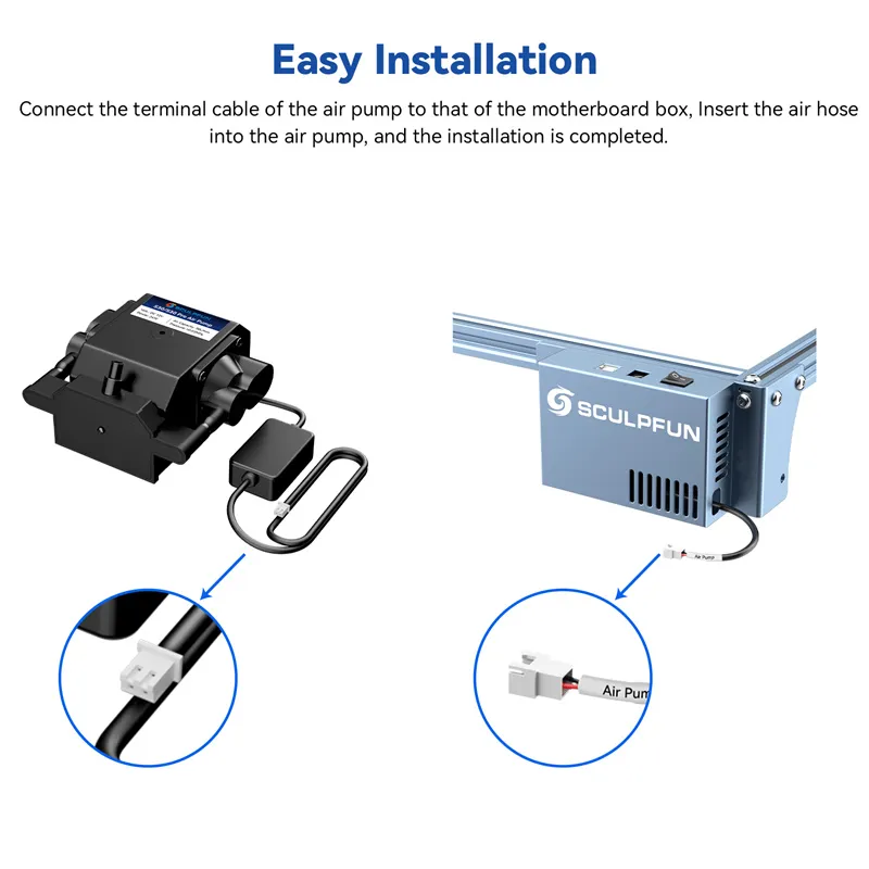 SCULPFUN S9 Pro Air Assist Kit mit Luftpumpe 3D-Druckerzubehör