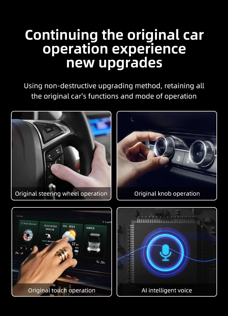 BABAOLONG Wireless Carplay Adapter for Original Wired Carplay to Wireless Car Multimedia Adapter