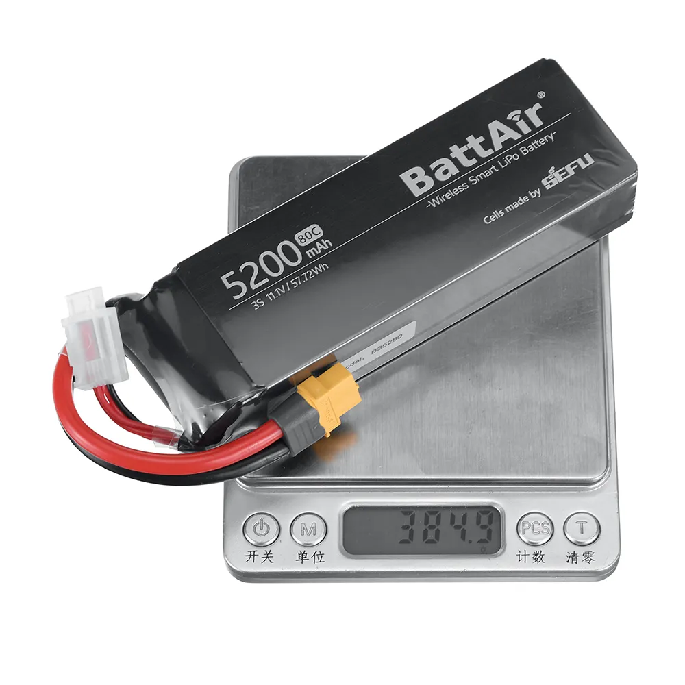 [EU/USA Direct]ISDT BattAir 11.1V 5200mAh 80C 3S Second Generation Smart Lipo Battery XT60 Support APP Control for RC Car