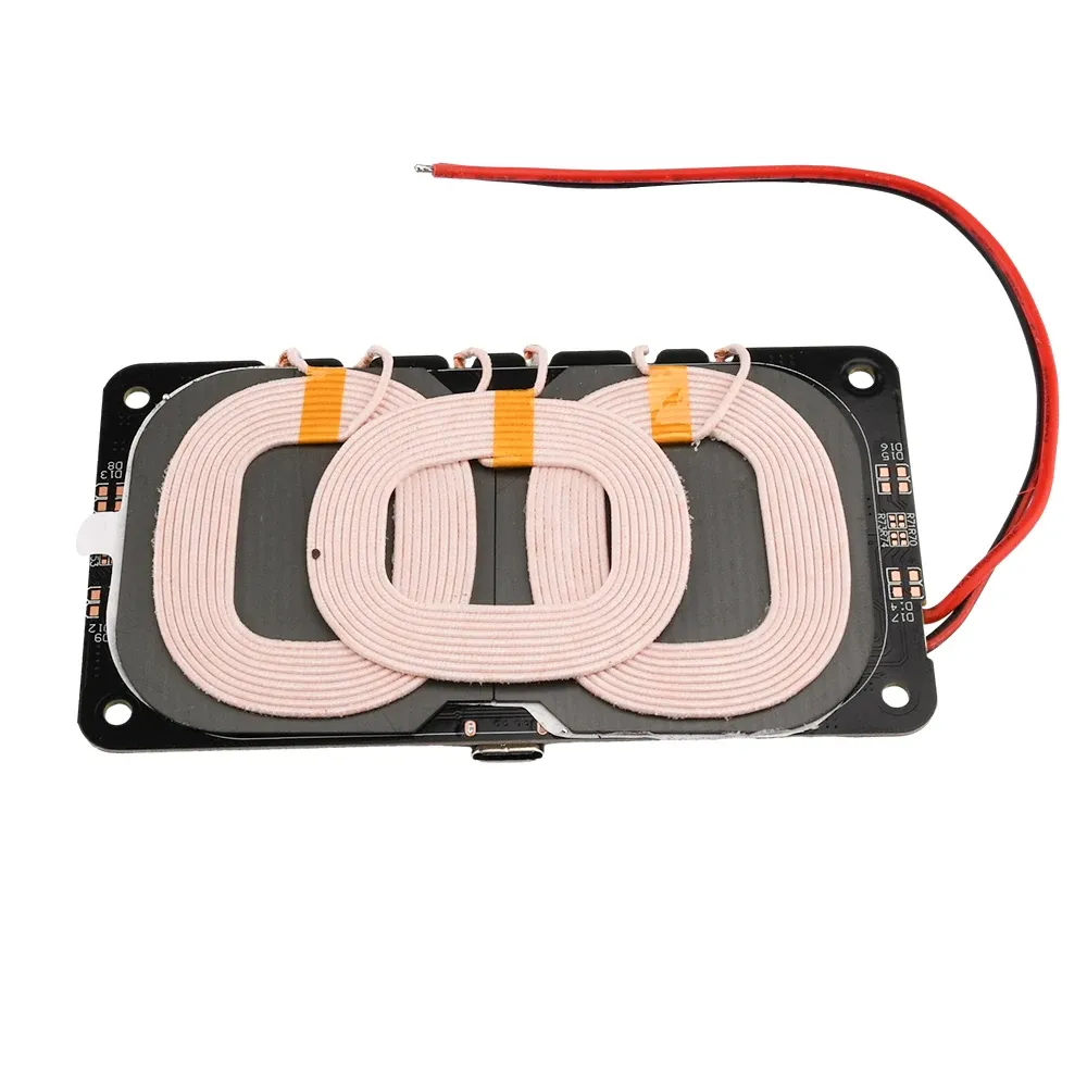 9-32V 20W/22W for QiWireless Charger Transmitter Module Circuit Board with 3 Coil for DIY Car Outdoor Power Supply