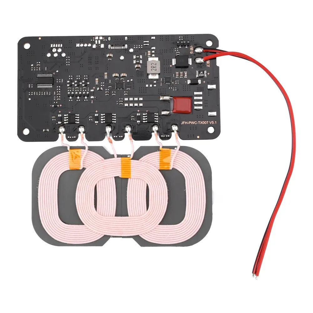 9-32V 20W/22W for QiWireless Charger Transmitter Module Circuit Board with 3 Coil for DIY Car Outdoor Power Supply