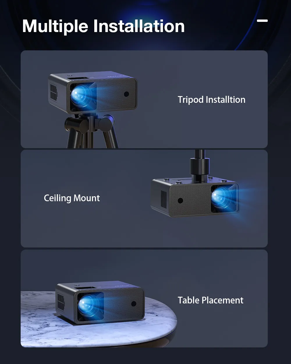 BlitzWolf BW-V1 Projector 180 ANSI Lumens 1080p Supported 180 Inch Large Display Outdoor Mini Projector Light Baby Projector BlitzWolf BW-V1 Projector 180 ANSI Lumens 1080p Supported 180 Inch Large Display Outdoor Mini Projector Light Baby Projector