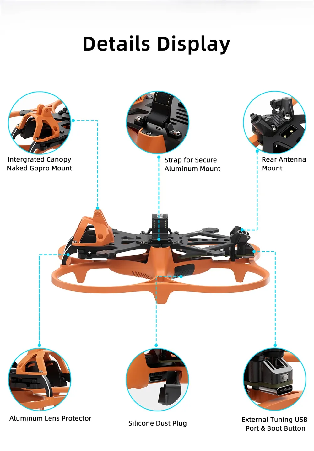GEPRC GEP CL30 V3 128mm Wheelbase 3 Inch Frame Kit / Main Plate for Cinelog30 V3 O4 Whoop FPV Racing Drone GEPRC GEP CL30 V3 128mm Wheelbase 3 Inch Frame Kit / Main Plate for Cinelog30 V3 O4 Whoop FPV Racing Drone