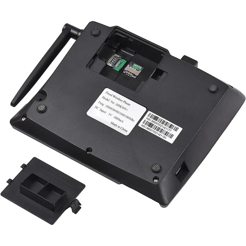 DDK995+ Fixed Wireless Landline Phone Desktop Telephone Support GSM Dual SIM Card 2G Cordless Phone with Antenna