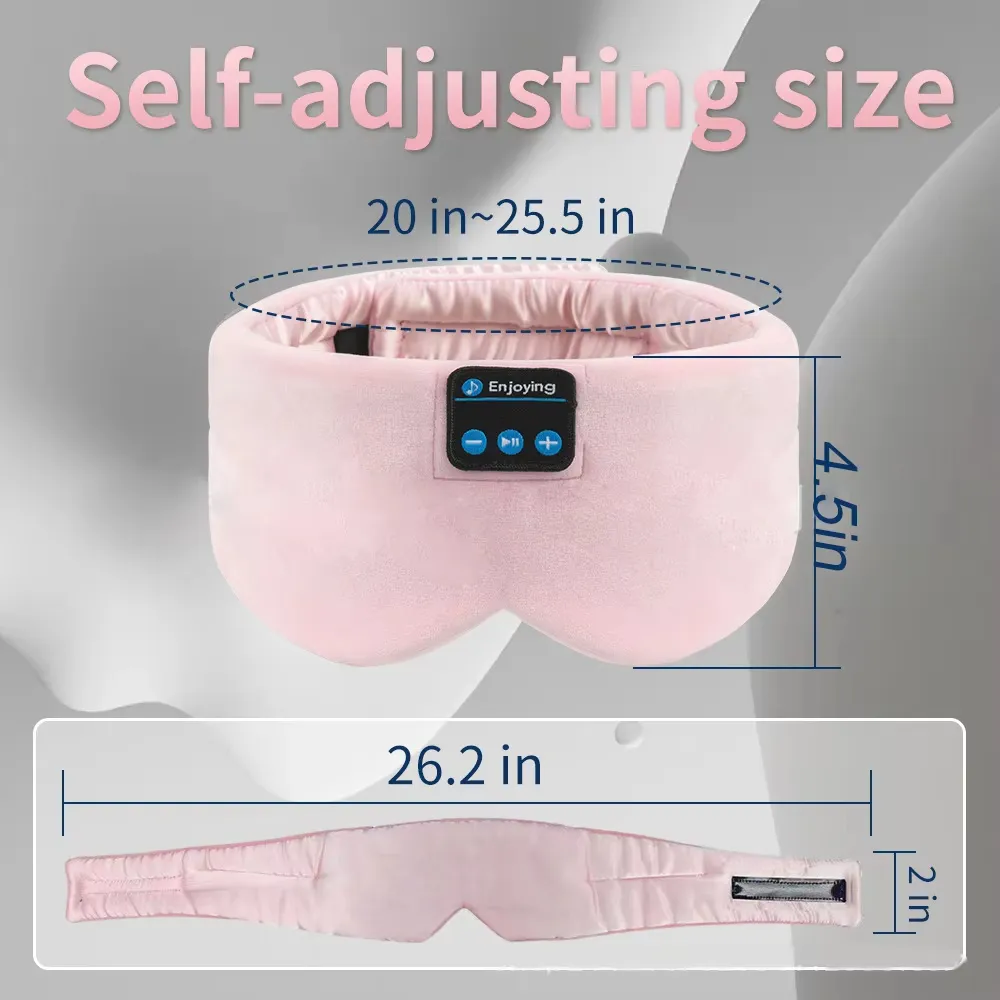 KALOAD Bluetooth Wireless Headphones Sleep Mask Adjustable Music Multifunctional Soft Eyeshade for Travel Night Sleeping