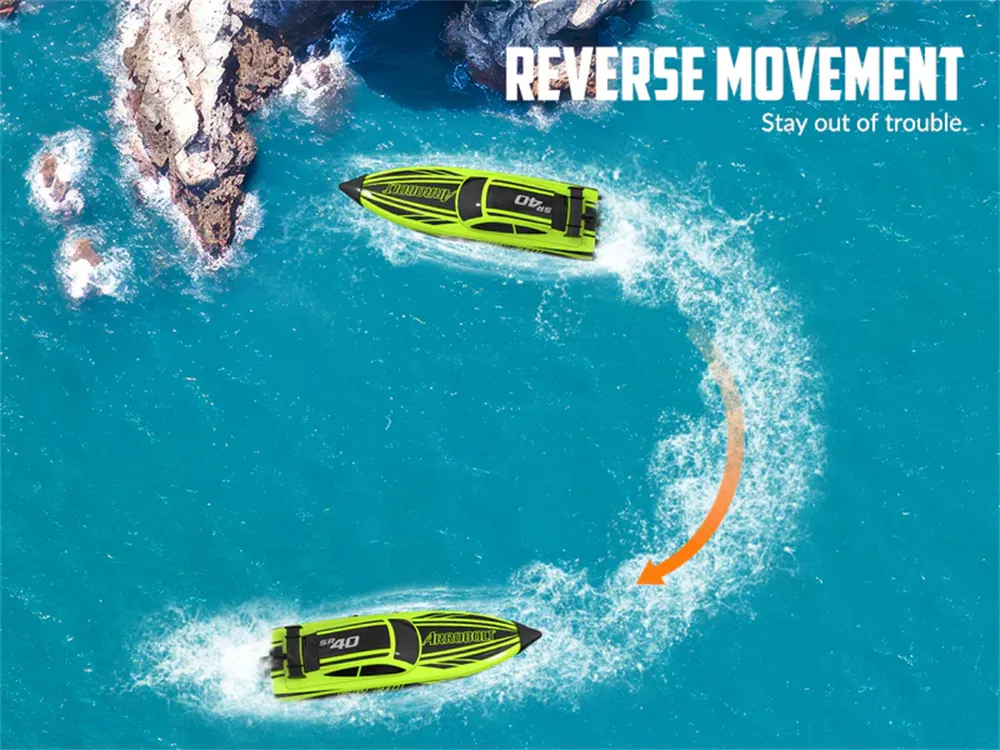 Volantexrc 797-5 SR40 2.4G 30mph RTR Brushless RC Boat Waterproof Auto Self Righting Reverse Water Cooling System Full Proportional High Speed Remote Control Ship Vehicles Models Toys