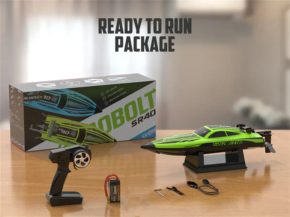 Volantexrc 797-5 SR40 2.4G 30mph RTR Brushless RC Boat Waterproof Auto Self Righting Reverse Water Cooling System Full Proportional High Speed Remote Control Ship Vehicles Models Toys