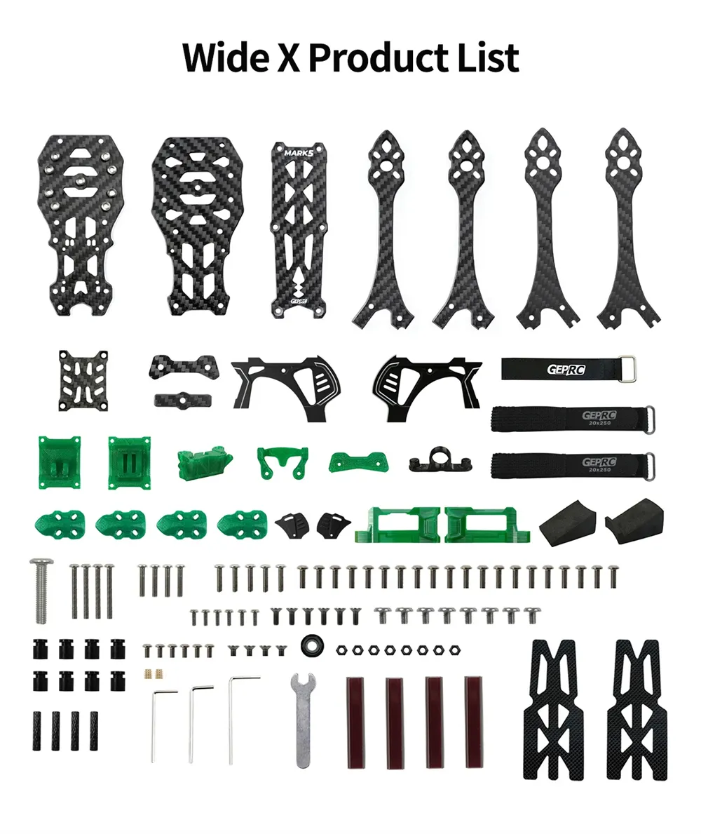 GEPRC MARK5 230mm 5 Inch 6S DC Frame Kit Compatible with DJI O4 Pro Air Unit for FPV Racing Drones GEPRC MARK5 230mm 5 Inch 6S DC Frame Kit Compatible with DJI O4 Pro Air Unit for FPV Racing Drones