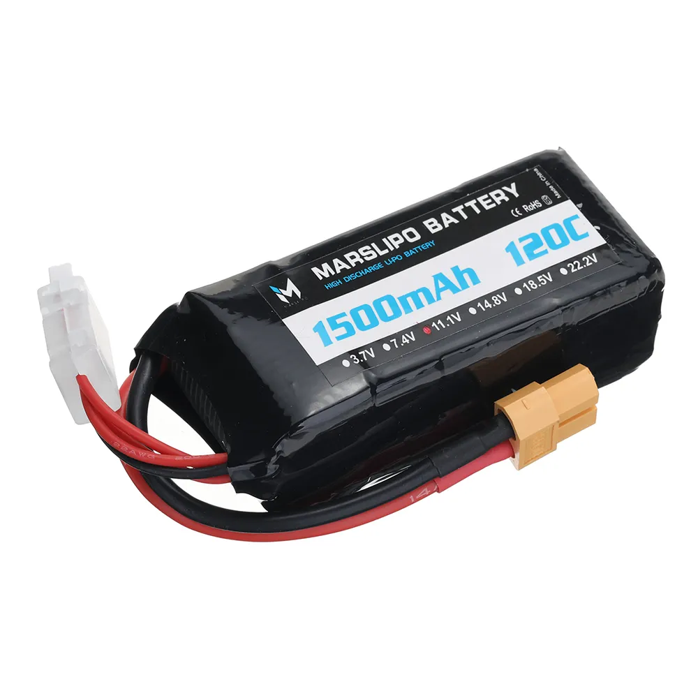 MARSLIPO 11.1V 1500mAh 120C 3S Lipo Battery XT60 Plug for RC Drones MARSLIPO 11.1V 1500mAh 120C 3S Lipo Battery XT60 Plug for RC Drones