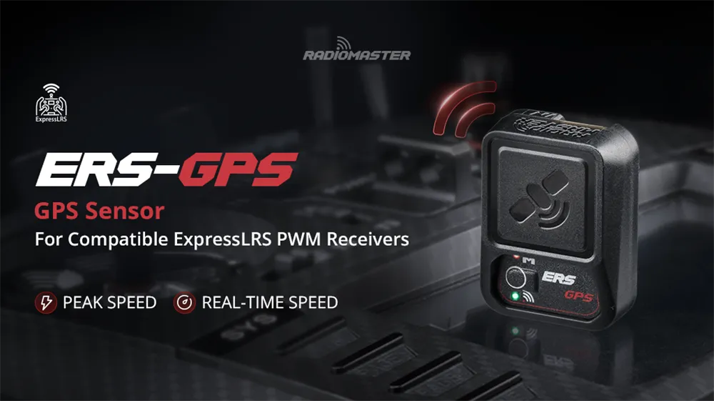 Radiomaster ERS-GPS Module Plug-n-Play Telemetry Sensor GPS Sensor Compatible ER6/ER8/ER8G/ER8GV ExpressLRS PWM Receivers for RC Airplane Drone Car Boat