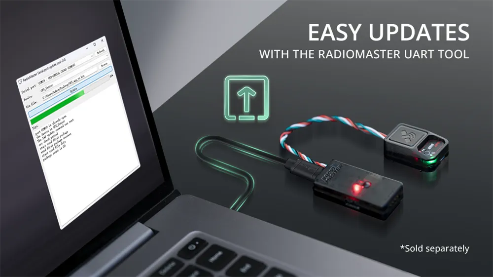 Radiomaster ERS-GPS Module Plug-n-Play Telemetry Sensor GPS Sensor Compatible ER6/ER8/ER8G/ER8GV ExpressLRS PWM Receivers for RC Airplane Drone Car Boat