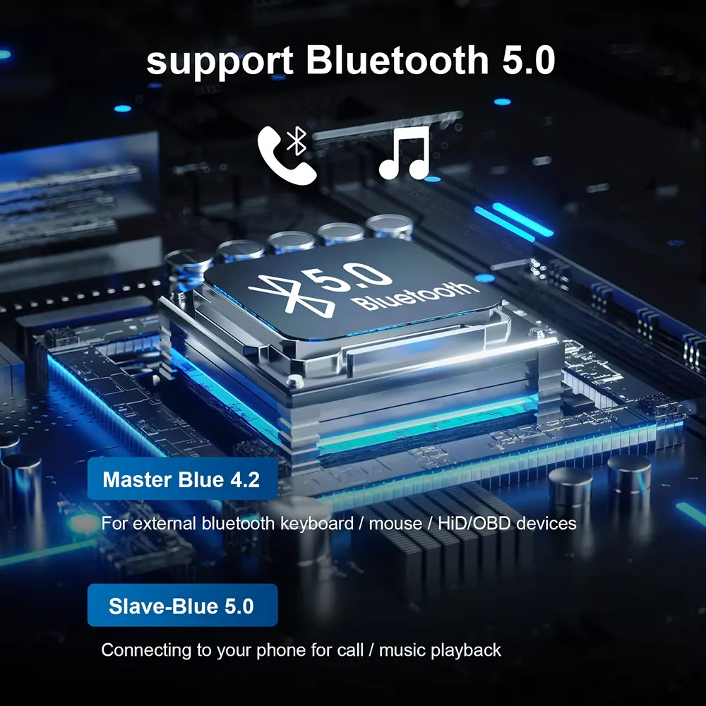YUEHOO YH-CA91 2+32G Carplay AI Box Android 10.0 Wireless Android Auto Adapter Smart TV Box Plug & Play for Factory Wired CarPlay Cars